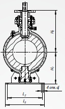 Кран шаровый PN16 DN 150-600 управление приводом