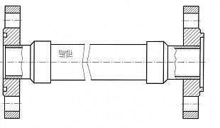 Металлорукав с фланцевым соединением, уплотнение шип-паз МШФШ