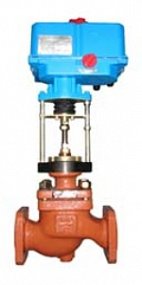 Клапан запорно-регулирующий односедельный фланцевый с электрическим исполнительным механизмом (ЭИМ) 25ч945п (КЗР)